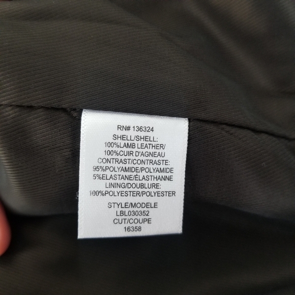 Halston Heritage 100% Lamb Leather Brown Gathered Front Skirt w/ Pockets Size 2 - Picture 7 of 16